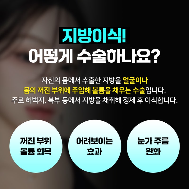눈밑지방재배치 불룩한 눈밑과 다크써클이 고민일 때