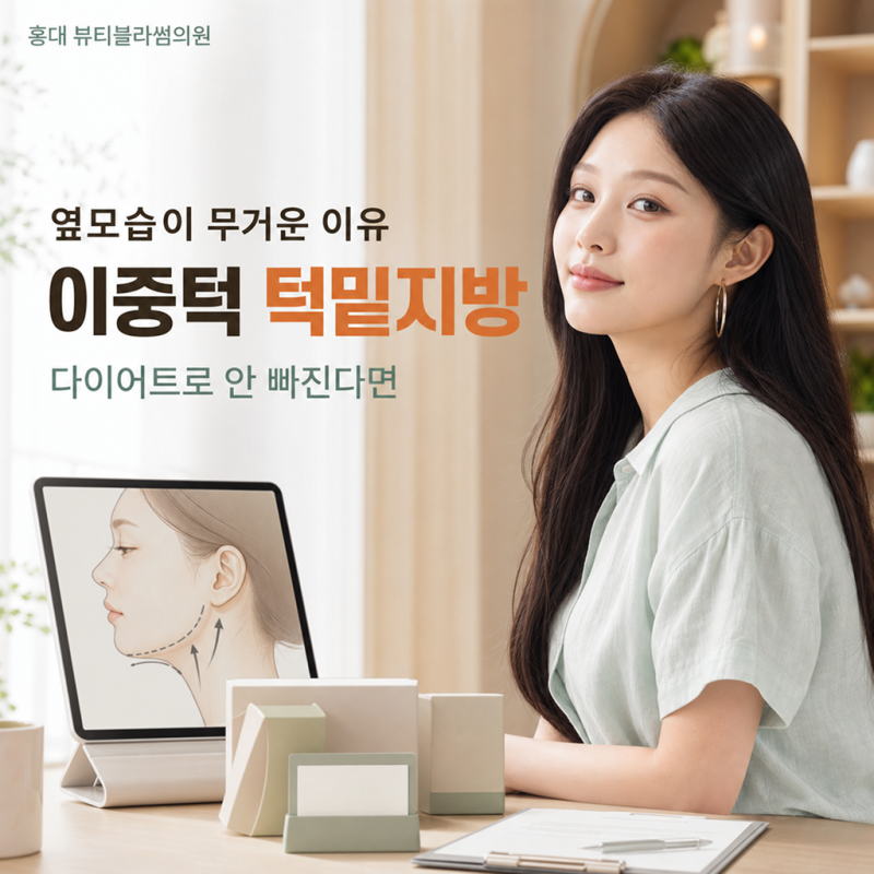 이중턱 턱밑지방 없애는 법, 뉴비쥬 주사 효과와 주의점 정리 (옆모습 턱선 고민 해결법)