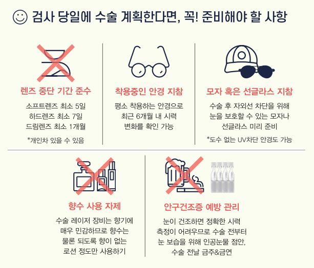 8.15(토) 광복절 정상진료|검사부터 수술까지 하루에, 원데이 시력교정술 준비하기 사진 5