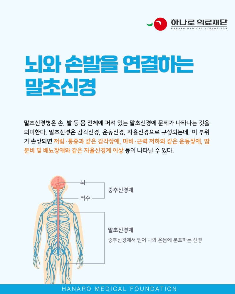 손발 저림 계속된다면 '말초신경병' 의심