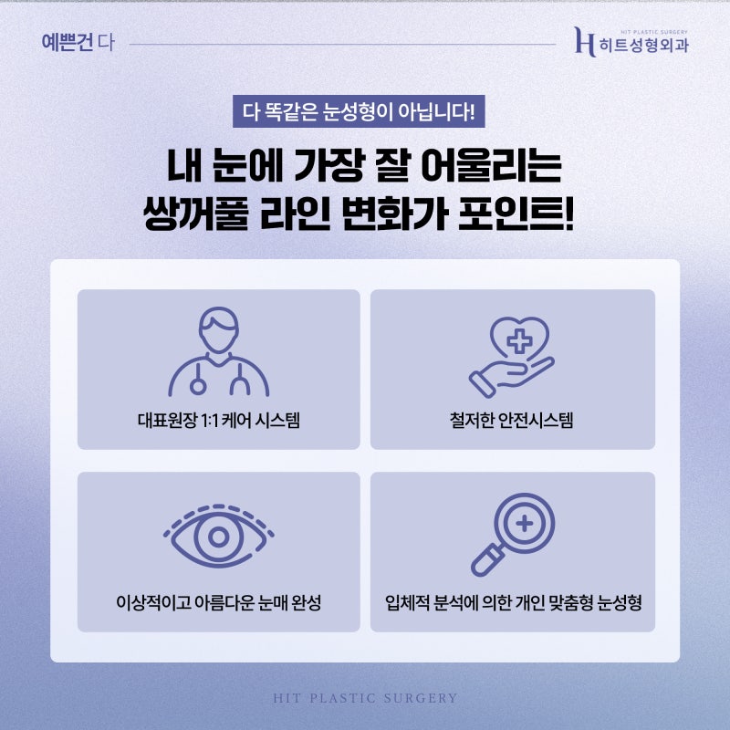 [히트성형외과] 짝눈 교정, 어떤 수술이 정답일까요? 사진 6