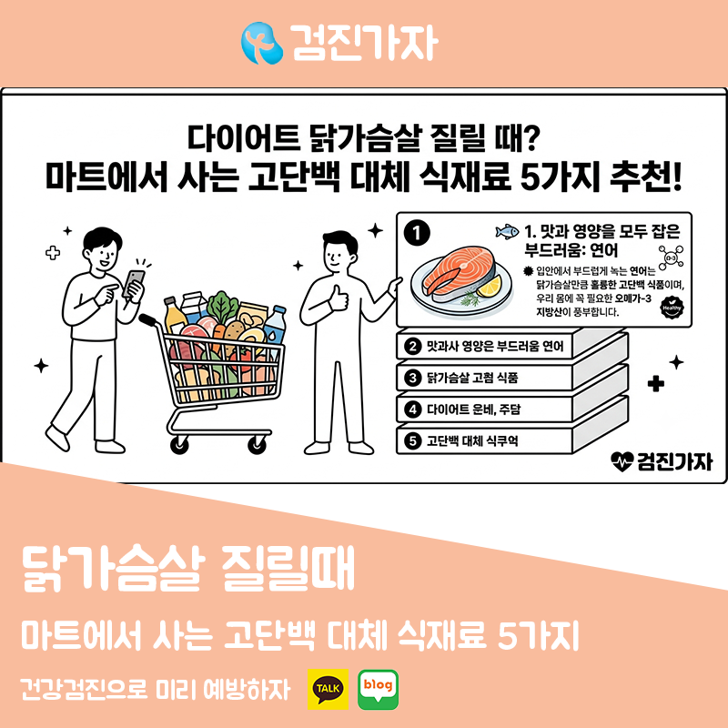 다이어트 닭 가슴살 질릴 때 마트에서 사는 고단백 대체 식재료 5가지
