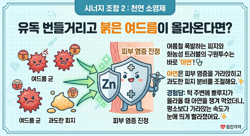여름철 피부 뒤집어짐! 여드름 모공 잡는 이너뷰티 영양소 조합 추천 (비타민C, 아연, 콜라겐) 사진 3