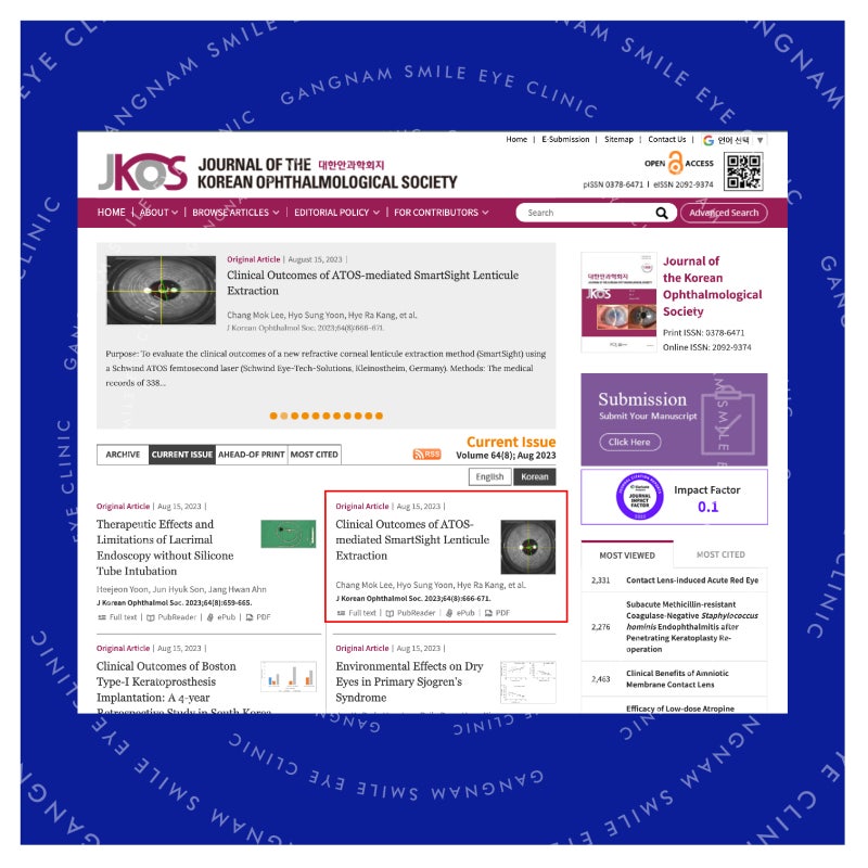 [JKOS] 大韓眼科學會誌論文臨床結果報告