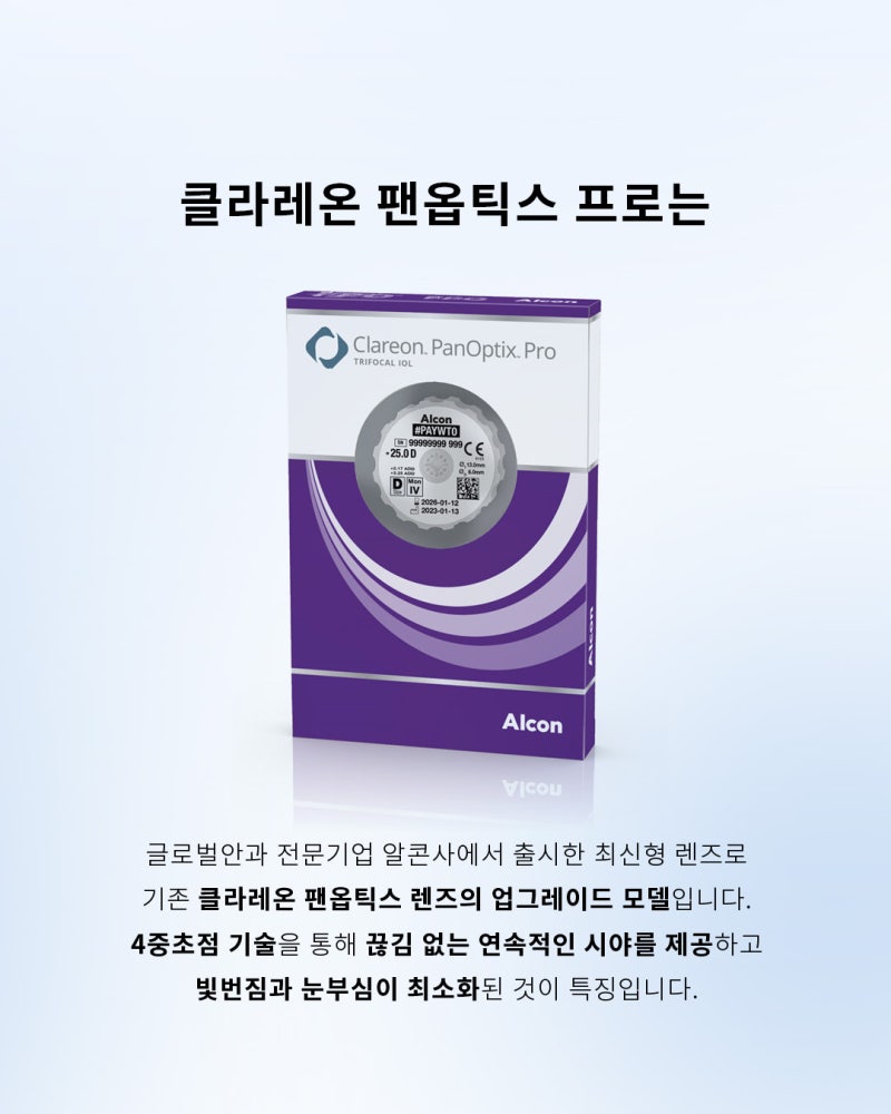 Катарактын линзний зөвлөмж | Дараагийн үеийн линз Clareon PanOptix Pro-ийн анхны мэс засал 사진 4