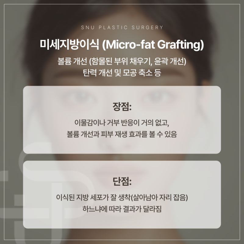 미세지방이식 vs 나노지방이식 vs 필러 장단점 총정리