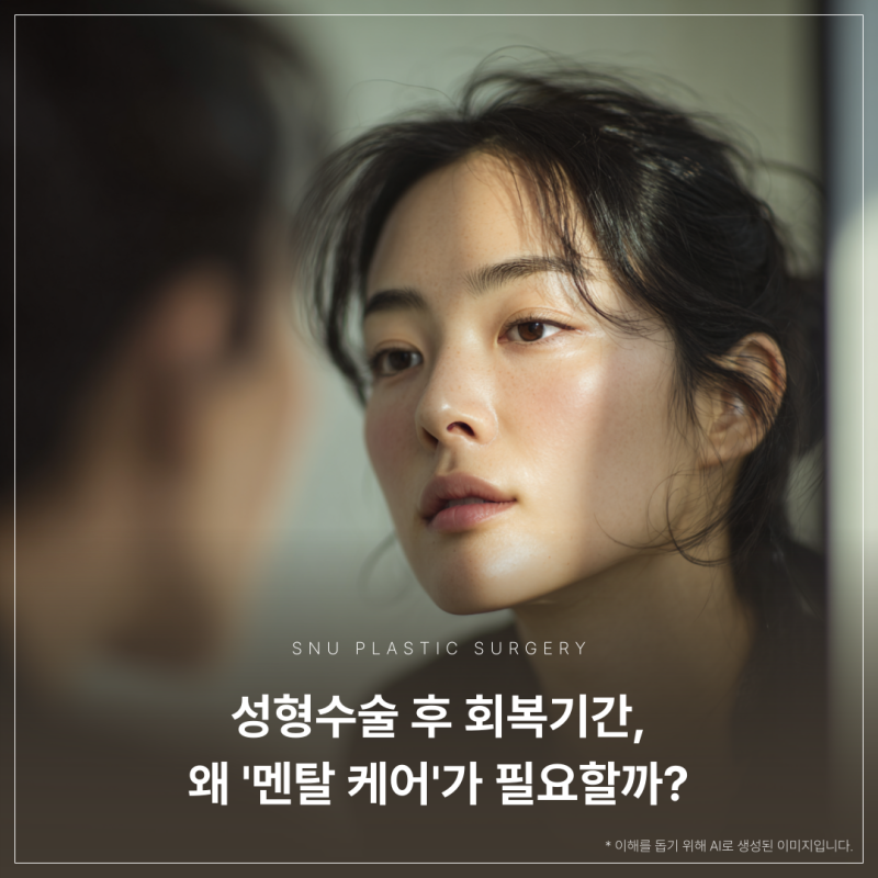 성형수술 후 회복기간, 멘탈 케어가 중요한 이유