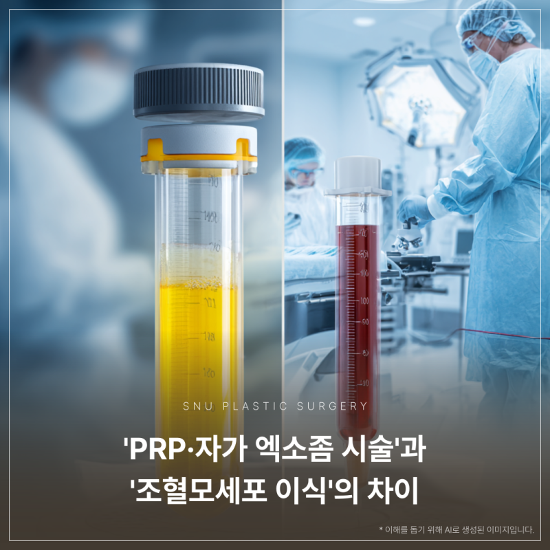 PRP·자가 엑소좀 시술과 조혈모세포 이식의 결정적 차이